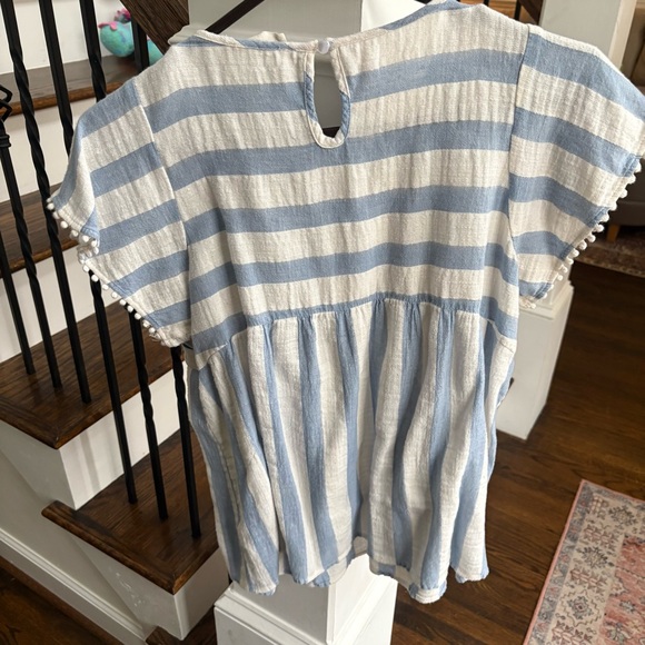 Altar’d State Floral Embroidered Striped Top - Picture 5 of 6